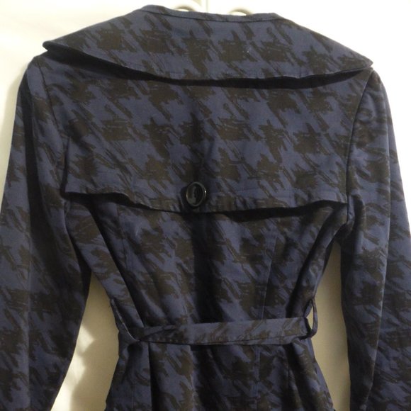 FOREVER 21, small, navy pea coat with black design, GUC - Picture 12 of 14
